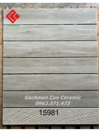 Gạch giả gỗ 15x90cm màu xám nhạt 15981