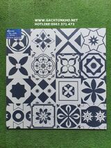 Gạch bông 60x60 trang trí lát nền quán cafe 6203C