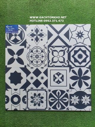 Gạch bông 60x60 trang trí lát nền quán cafe 6203C