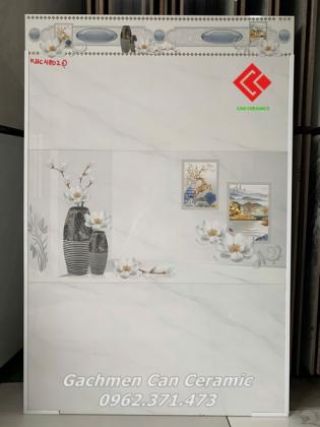 Gạch phòng khách 40x80 trắng vân khói tự nhiên