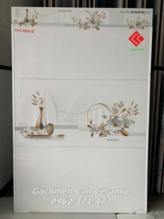 Gạch ốp 40x80 bóng kiếng màu trắng sang trọng