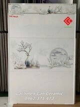 40x80 đá bóng kính trắng vân mây dán tường