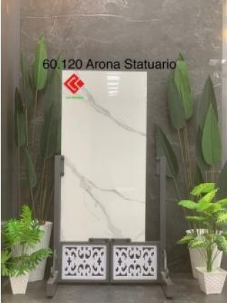 Gạch 60x120 trắng khói Ấn độ Arona Staturio
