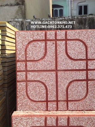 Gạch terrazzo 40x40 Ô Vuông Đỏ