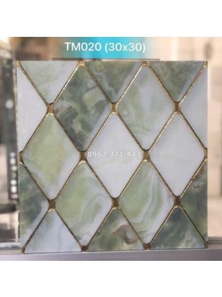 Gạch nhũ vàng 30x30 ô van TM020