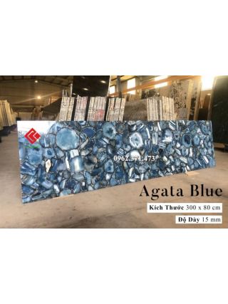 Đá Ấn Độ 300x80 cm vân đá xanh Agata blue