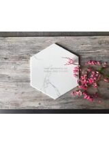 Gạch lục giác màu trắng vân khói trang trí