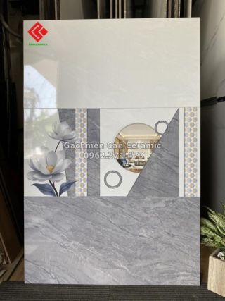 Ốp tường 40x80 men bóng màu xám đậm nhạt