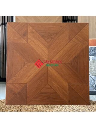 Gạch 60x60 hoạ tiết vân gỗ nâu đỏ