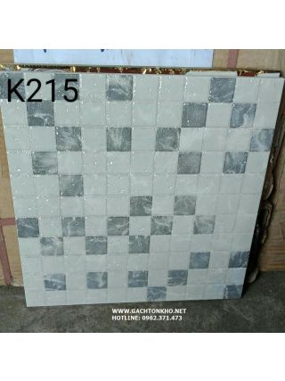 Gạch nhũ bạc caro trắng xám 30x30 ms76