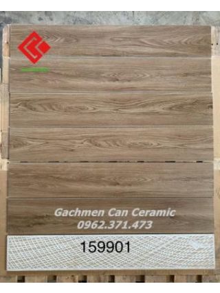 Gạch giả gỗ 15x90 màu nâu nhạt 159901