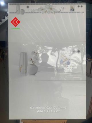 Gạch 40x80 trắng trơn men bóng ốp tường đẹp