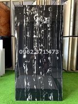 Gạch 600x1200 dán mặt tiền đen vân trắng