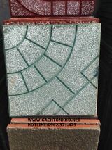 Gạch terrazzo 40x40 Ô Tròn Xanh