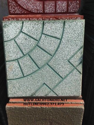 Gạch terrazzo 40x40 Ô Tròn Xanh