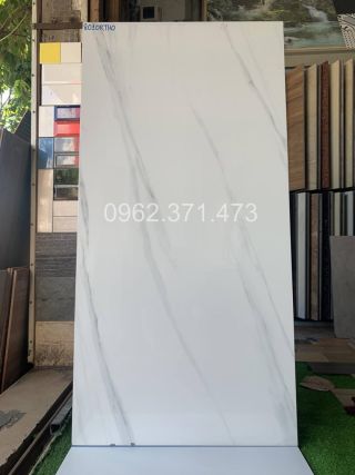 Đá bóng kiếng 60x120 trắng vân mây 8010RTHO