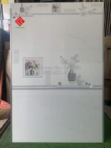 Gạch men bóng 40x80 cm ốp tường màu trắng vân