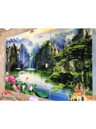 Gạch tranh phong cảnh 3D ốp tường mới