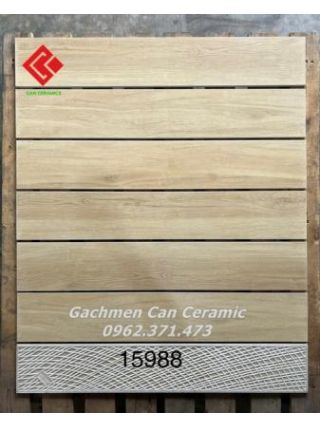 Gạch giả gỗ 15x90 màu vàng nhạt 15988
