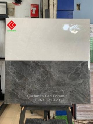 Gạch bóng kiếng ốp tường 40x80 màu xám vân đá tự nhiên