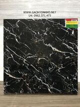 Đá Bóng Kiếng 60x60 Đen Vân Trắng Tồn Kho 15642D