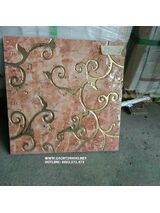 Gạch nhũ vàng hoa văn 30x30 ms77