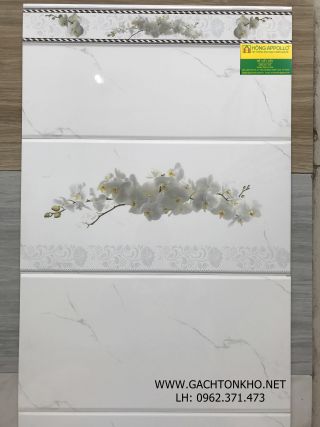 Gạch bộ ốp tường 30x60 bông lan trắng tồn kho giá rẻ