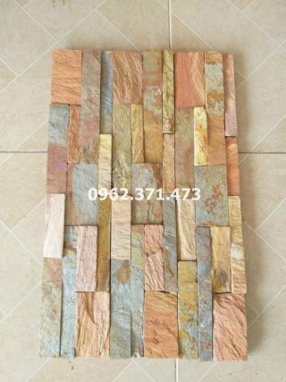 Đá bazan ghép vàng trang trí