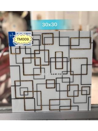 Gạch điểm 30x30 ô vuông nhũ kim TM009