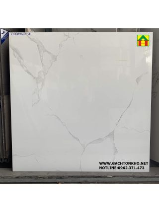 Gạch đá bóng kiếng 80x80 trắng vân khói