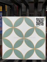 Gạch bông hoa văn đồng tiền xanh trắng 30x30