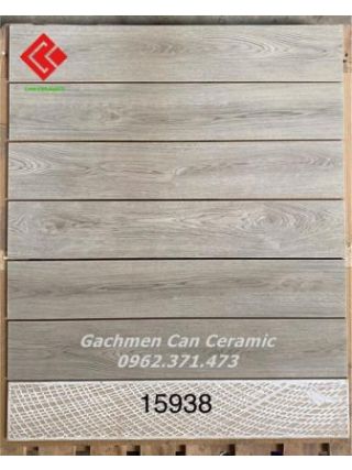 Gạch giả gỗ 15x90 màu xám nhạt 15938