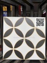 Gạch bông đồng tiền đen trắng thiết kế mới