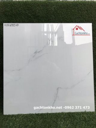 Gạch bóng kiếng 60x60 trắng vân mây