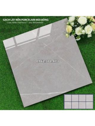 Gạch 60x60 vân đá xám ngẫu nhiên đẹp