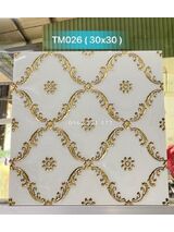 Gạch trang trí nhũ vàng siêu bóng TM026