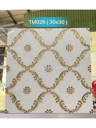 Gạch trang trí nhũ vàng siêu bóng TM026