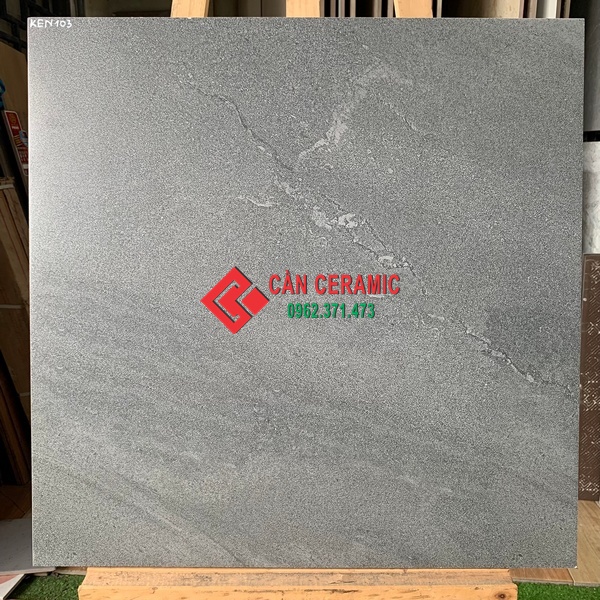 Gạch lát nền nhám mờ 60x60 Viglacera màu xám vân đá 103 bề mặt nhám chống trơn sang trọng