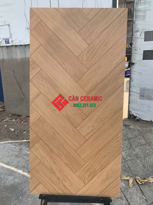 gạch 60x120 giả gỗ xương cá ghép