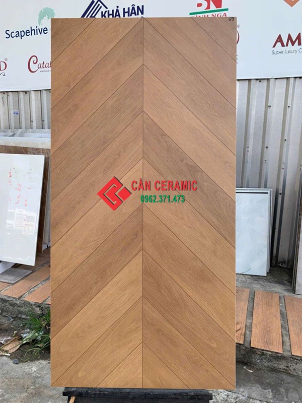 gạch gỗ 60x120 xương c&aacute; m&agrave;u n&acirc;u 03