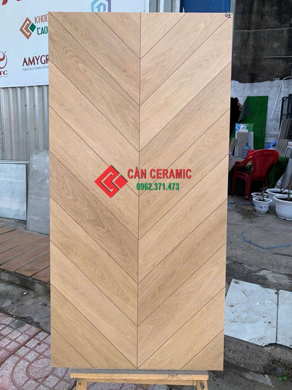 Gạch gỗ 60x120 xương c&aacute; m&agrave;u v&agrave;ng 01
