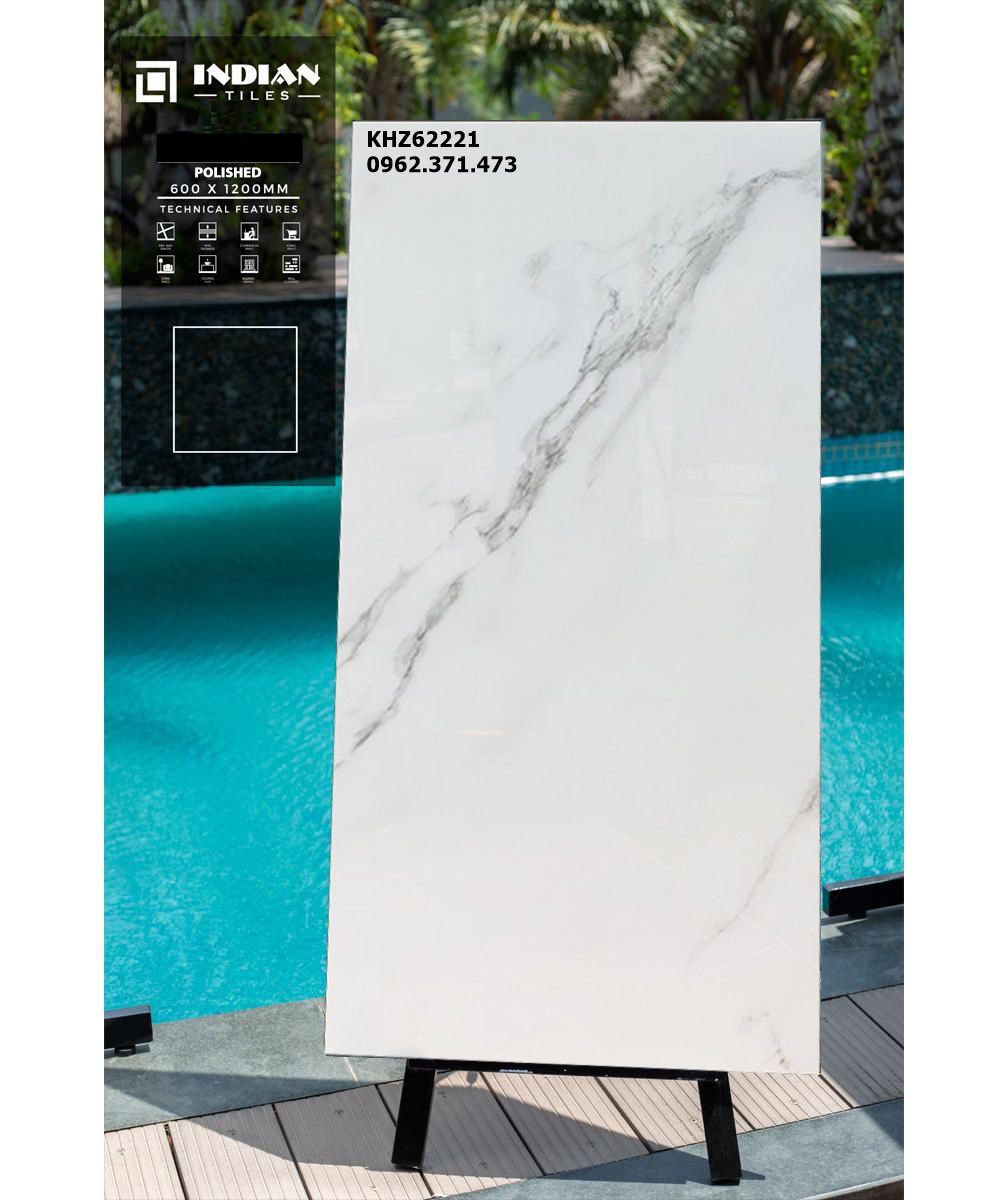 gạch 60x120 vân khói lát nền sang trọng