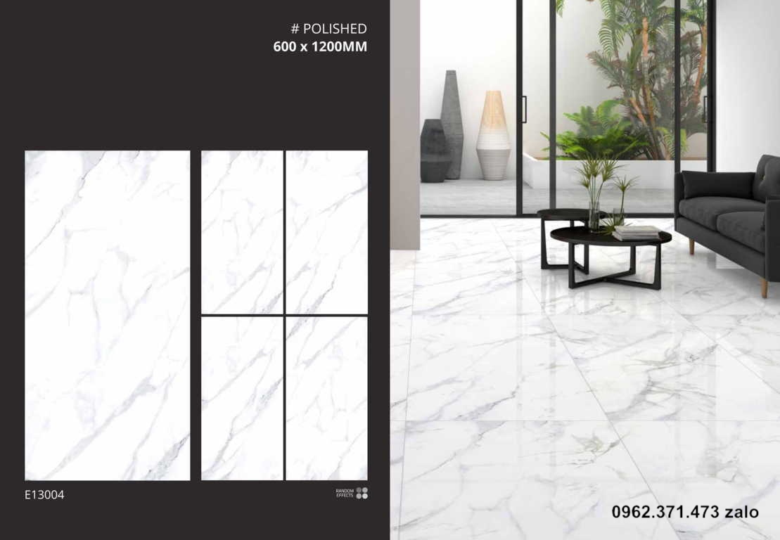 Ốp gạch 60x120 vân khói